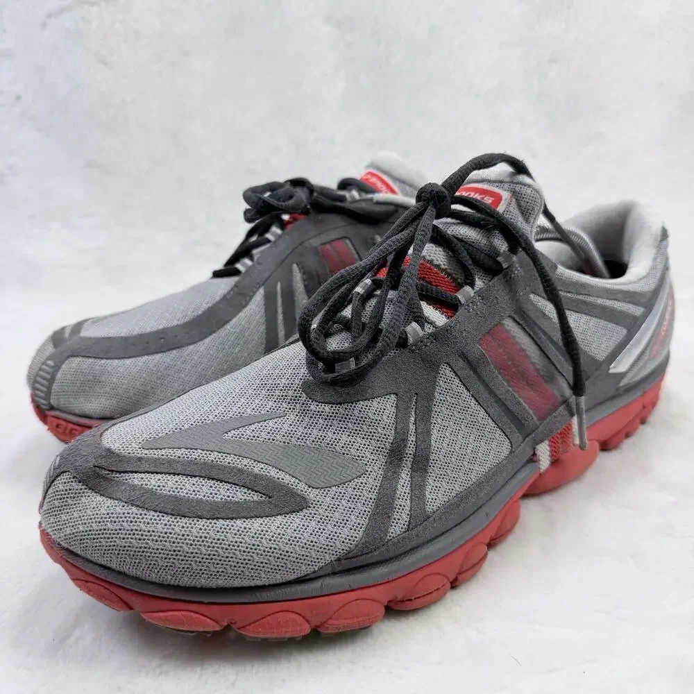 Brooks PureCadence 2 Mens Running Shoes Gray Orange Size 13 Athletic Sneaker